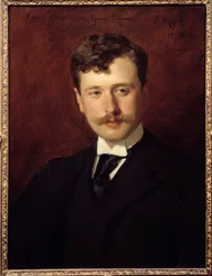 Porträtt av Georges Feydeau (1862 - 1921), dramatisk författare. Målning av Emile Auguste Carolus Duran (1837-1917)