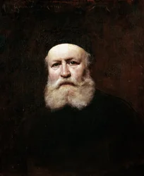 Porträtt av den franske kompositören Charles Gounod (olja på duk