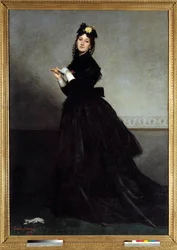 The Lady in the Glove-målning av Emile Auguste Carolus Duran (1837-1917) 1869 Sön. 2,28 x 1,64 m Paris, Musee d