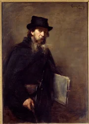 Den gamla litografen Målning av Emile Auguste Carolus Duran (Carolus-Duran