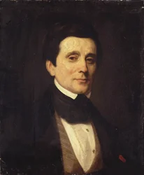 Porträtt av Emile Deschamps (1791-1871) par Callande de Champmartin, Charles-Emile (1797-1883). Färglitografi, , Privat samling