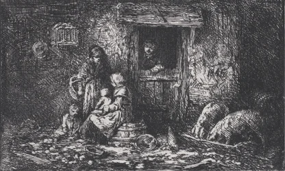 Porten till gården, ca. 1850.