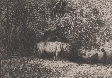 Häst under en trädgren, 1846.