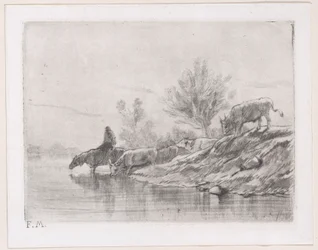 Landskap med boskap, 1848.