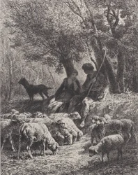 Pastoral scen, 1864.
