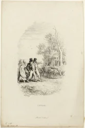 Oxkärran, Illustration från Fables av Lachambaudie