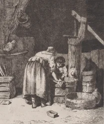 Damtvätt, ca. 1845-50.