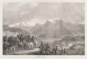 Slaget vid Rivoli, tidigt 1800-tal (litho)