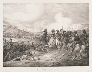 Att korsa Iagliomento, tidigt 1800-tal (litho)