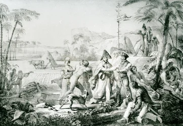 Endast laurbærarna kommer att växa utan odling, illustration för General Lallemand (1774-1839) vid Champ dAsile, 1819, efter Rullmann