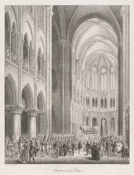 Kyrkans återupprättande, början av den 19:e århundrade (litho)