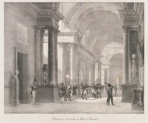 Reception of the Savants, tidigt 1800-tal (litho)