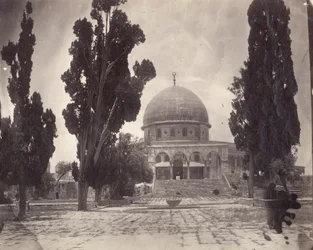 Klippdomen på Haram al Sharif i Jerusalem, från söder, 1870