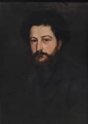 Porträtt av William Morris i trettioårsåldern av Charles Fairfax Murray
