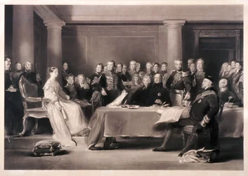 Drottning Victoria presiderade i rådet vid hennes trontillträde, 1846