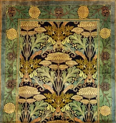 En Donegal-ullmatta med blommönster, c.1903 (ull)