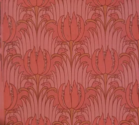 Tapet designad av Voysey, viktoriansk