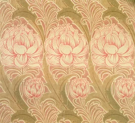 Tapet designad av Voysey, viktoriansk