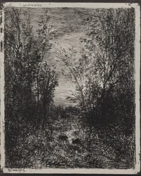 A Stream in a Glade, originalavtryck 1862, tryckt 1921.