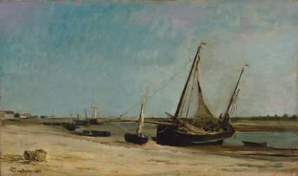 Båtar på havet vid Étaples