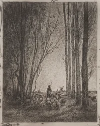 Gathering in the Flock, originalavtryck 1862, tryckt 1921.