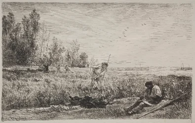 Höslagning, originalavtryck 1862, tryckt 1921.