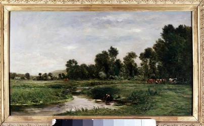 Arques Valley-målningen av Charles Francois Daubigny