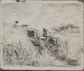 Path Through the Grain Field, originalavtryck 1862, tryckt 1921.