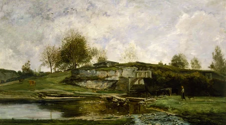 Sluss i Optevoz-dalen, 1854