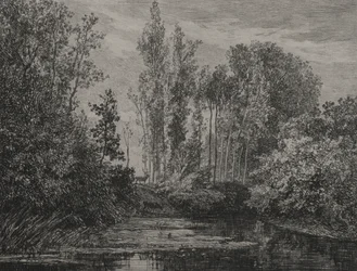Hjortar vid vattnet, 1850.