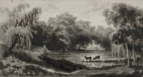 The Pool with Stags, 1845.
