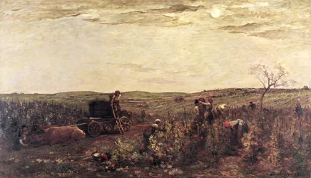 Vinskörden i Bourgogne, 1863