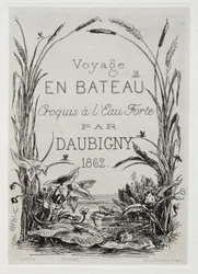 Titel Frontispice för albumet: The Boat Trip, 1861.
