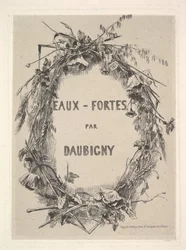Wreath of Wildflowers, titel för Eaux-Fortes par Daubigny, 1850.