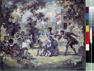 ""Scene galante"" (Amorös scen) Målning av Charles Guerin (1875-1939) omkring 1908 Sankt Petersburg, Eremitagemuseet DR