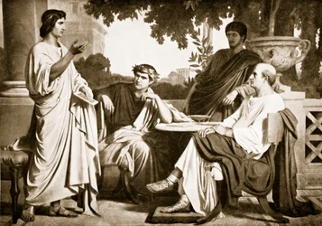 Vergilius, Horatius och Varius i Maecenas hus