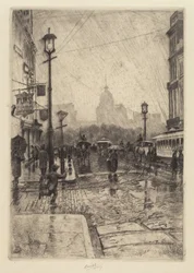 Regnig dag, Broadway