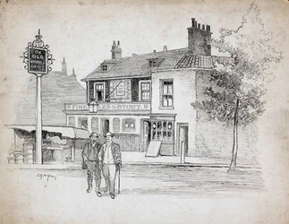 Old Windmill pub, 214-214 Chiswick High Road, Turnham Green, London, 1892-1933.