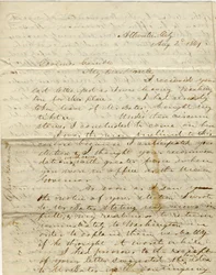 Letter signed C. Gibson [Charles Gibson], Atlantic City, to Governor Gamble [Hamilton R. Gamble], August 2, 1861