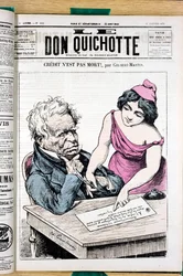 Omslag till "" Le Don Quixote "", nummer 241, färgsatirisk