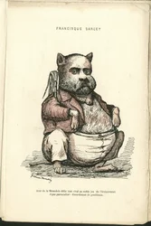 Illustration av Charles Gilbert-Martin (1839-1905) i "" Contemporary Grimaces""