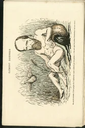 Illustration av Charles Gilbert-Martin (1839-1905) i "" Contemporary Grimaces""