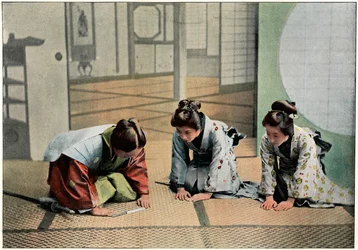 En ceremoni i Japan, c1890