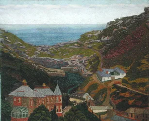 Penally Bridge, Boscastle (olja på duk)