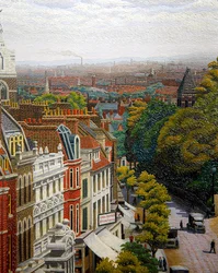 Utsikt över London (olja ombord)