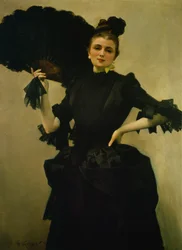 Porträtt av Madame Closmenil av Charles Giron (1850-1914)