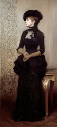 The Parisian av Charles Giron (1850-1914) 1883 (målning)