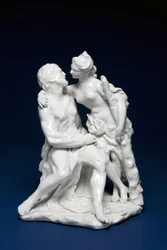 Herkules och Omphale, ca 1749-59 (mjukporslin)