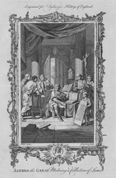 Alfred den store gör en samling lagar, 1773.