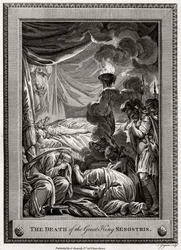 Den store kungen Sesostris död, det antika Egypten, 1775